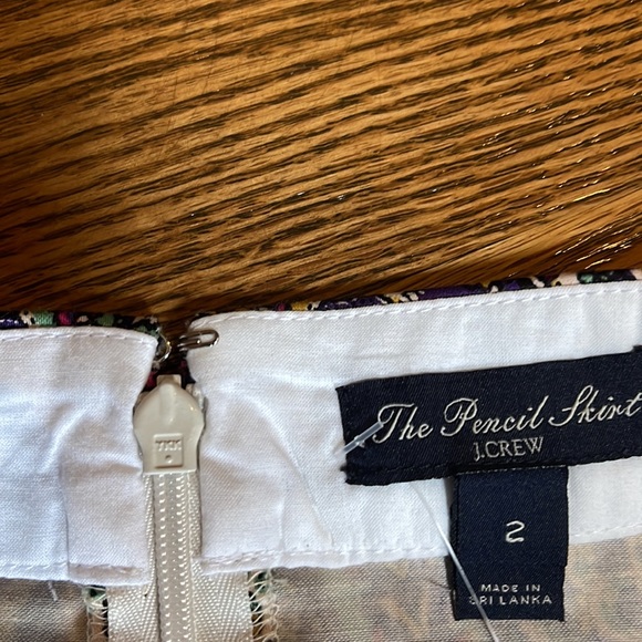 NWT J. Crew No.2 Paisley Pencil Skirt - Picture 6 of 6